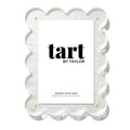 Pearl White Scalloped Acrylic Photo Frame