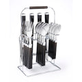 Temptation Black Charcoal Handle 16-Piece Flatware Set