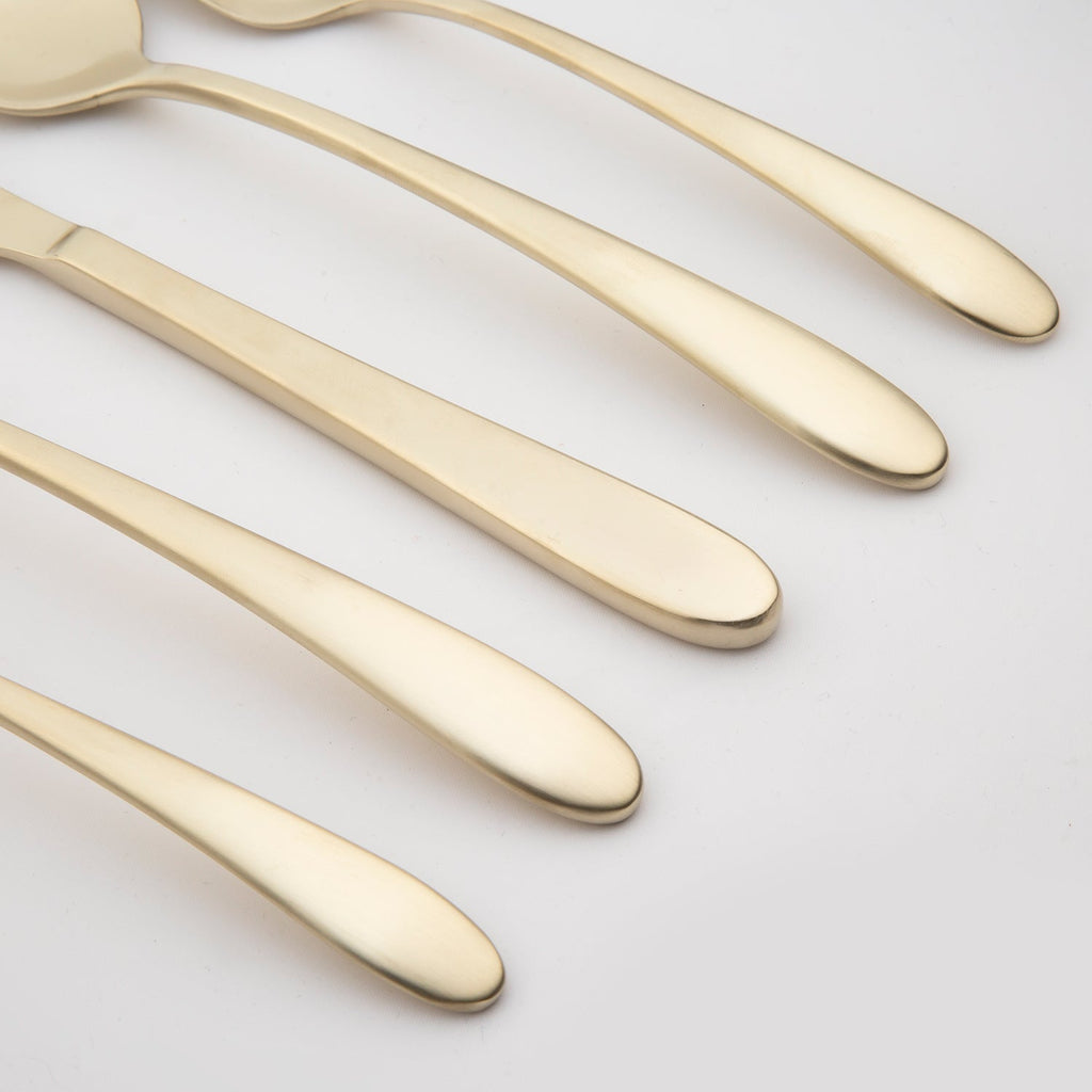 Poet Champagne Satin 20-Piece Flatware Set