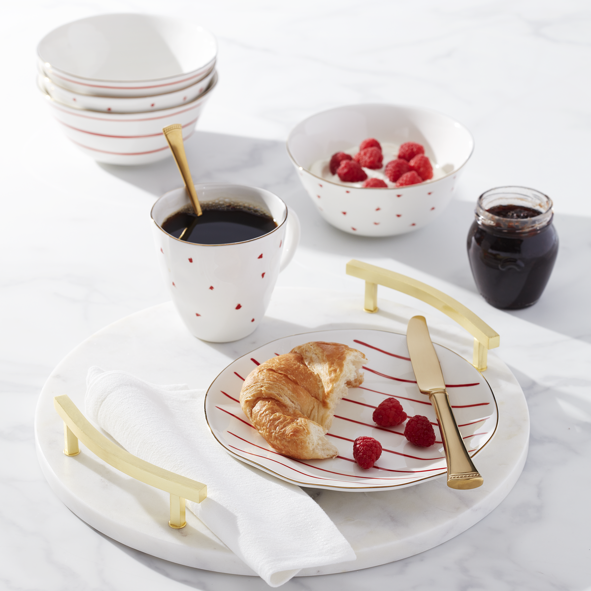 Garnet Bay 4-Piece Dessert Set